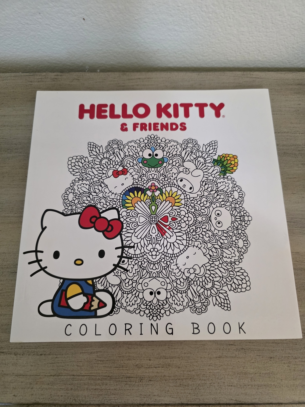 Hello Kitty & Friends Coloring Book White with Red Accent